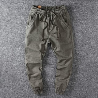 Quần Jogger kaki co giãn - Thiết kế khoá kéo lưng thun