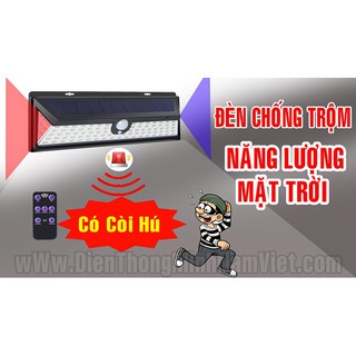 Đèn chống trộm có còi hú sử dụng năng lượng mặt trời