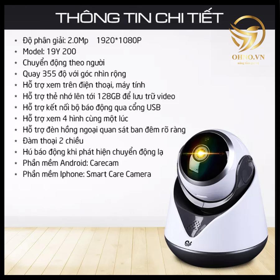 Camera IP Wifi giám sát trong nhà Carecam 18Y5 2.0MPX Full HD hồng ngoại chống trộm – OHNO Việt Nam | BigBuy360 - bigbuy360.vn