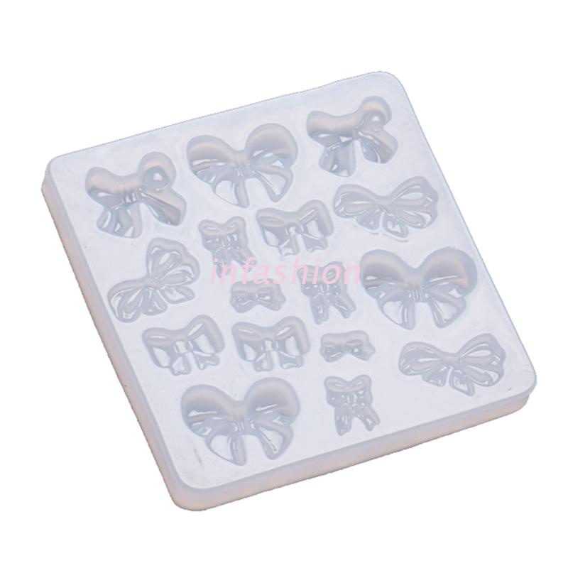 Khuôn silicon làm móc khóa hình nơ dễ thương