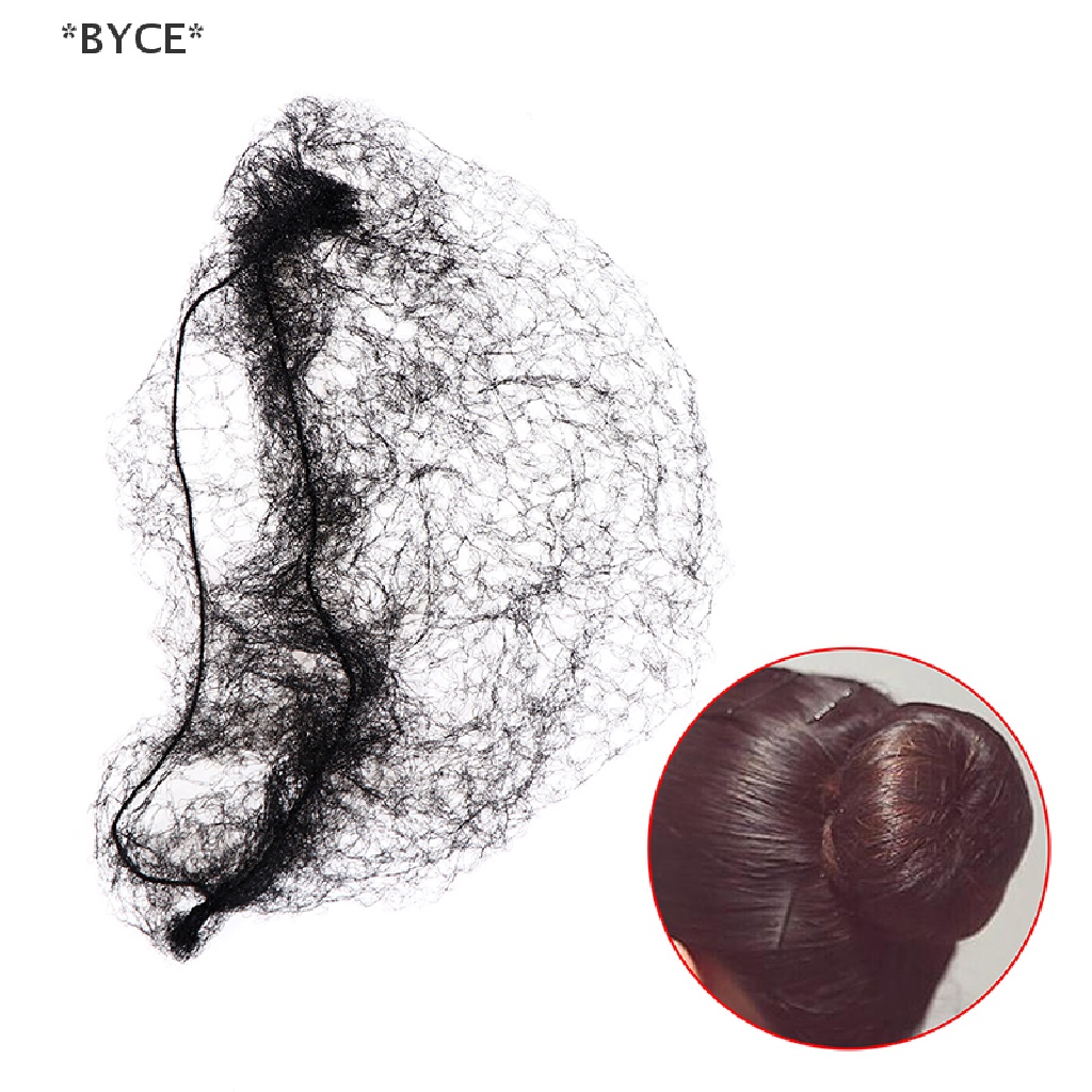 Bộ 100 lưới bọc tóc vô hình màu đen co giãn tiện lợi