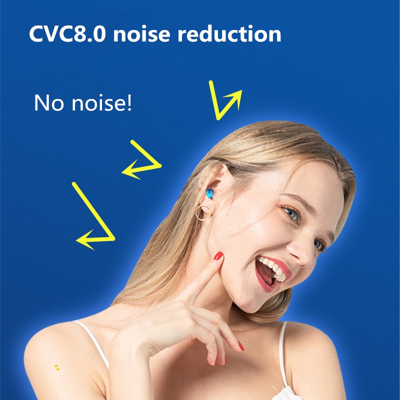 Mione Tai Nghe Bluetooth 5.0 Không Dây S8 Có Đèn LED 9D Chất Lượng Cao Earphone