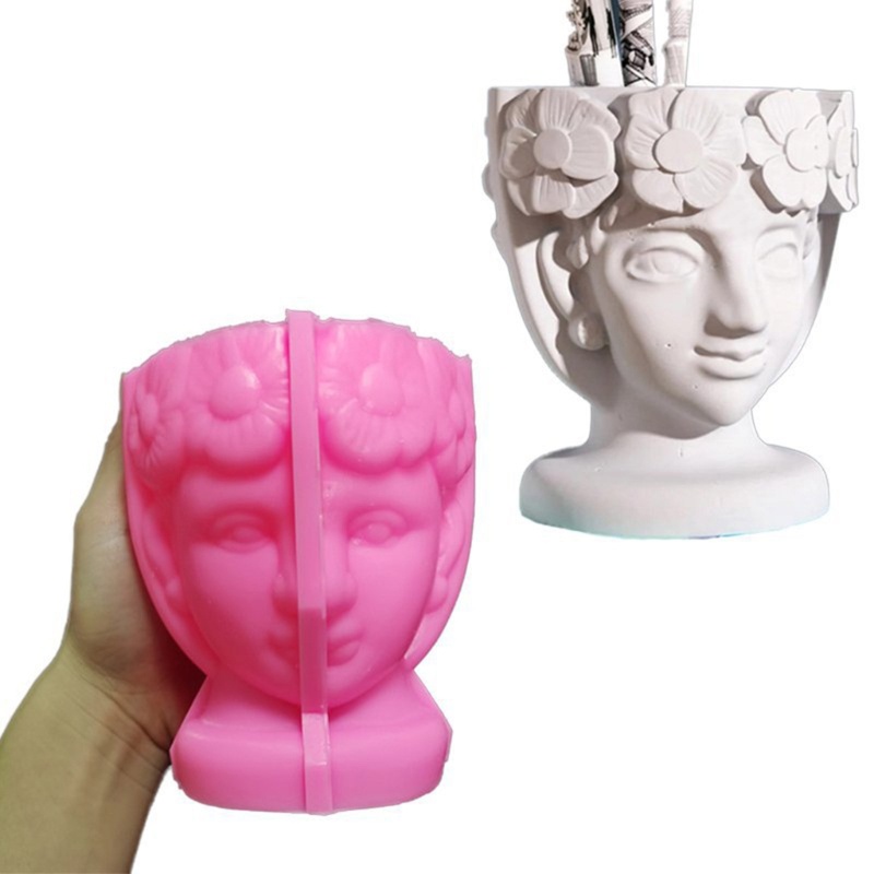 Khuôn Silicon Đổ Xi Măng Lót Chậu Hoa / Chậu Cây Mọng Nước Kiểu Vintage