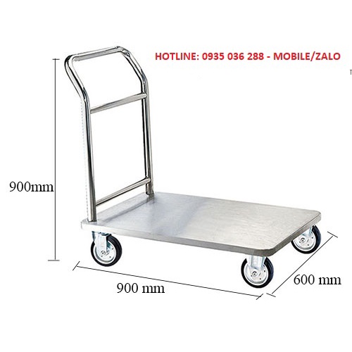 XE ĐẨY HÀNG INOX - TẢI TRỌNG 300KG