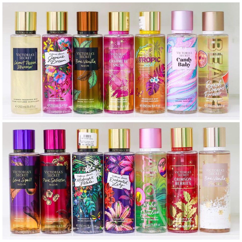 𝗕𝗢𝗗𝗬𝗠𝗜𝗦𝗧⚜️ Mẫu thử xịt thơm Body Mist Victoria's Tổng Hợp 250ml
