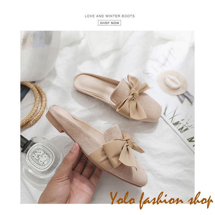 [HOTREND] Giày lười slip on nữ  kiểu dáng đơn giản thắt nơ xinh xắn -GL17 | BigBuy360 - bigbuy360.vn