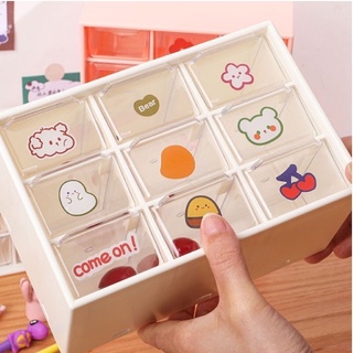 [Hộp 9 Ngăn] Hộp Đựng Washi & Sticker