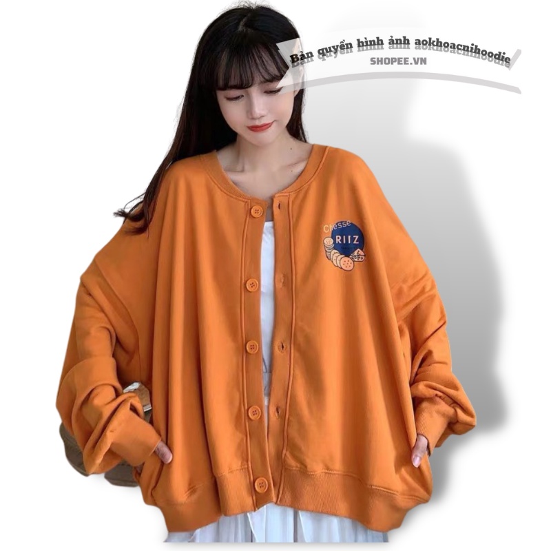 Áo cardigan , áo khoác nam nữ nỉ form rộng Riiz cúc cài 3 màu dáng ulzzang Freeship | BigBuy360 - bigbuy360.vn