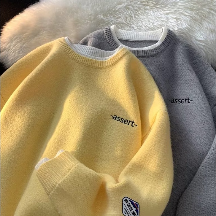 Áo Sweater Dáng Rộng Thời Trang Hàn Quốc Dành Cho Nam Và Nữ