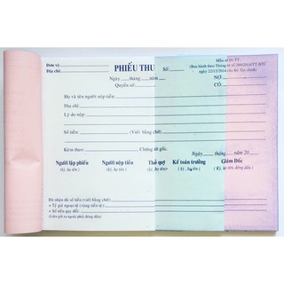 Combo 10 Cuốn Phiếu Thu, Phiếu chi 3 Liên (150 tờ)