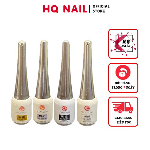 Sơn gel cọ nét hoa hồng sự kết hợp hoàn hảo giữa sơn gel và cọ nét