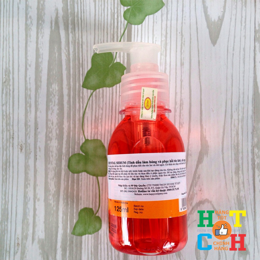 SERUM UNIQUE CRYSTAL Tinh dầu làm bóng tóc và giảm tóc khô, chẻ ngọn 125ml