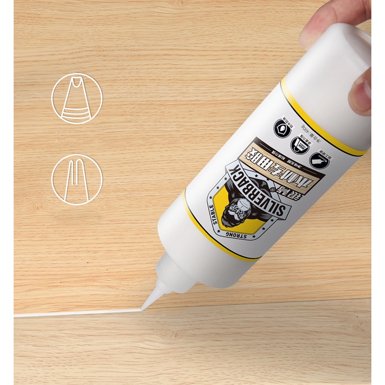Dụng cụ keo siêu dính super glue dán gỗ mủ trắng chuyên dụng wood glue Silverback