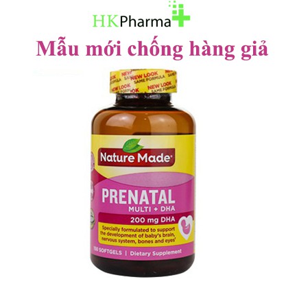 [Tặng quà] Vitamin Bầu Nature Made Prenatal Multi DHA 150 viên