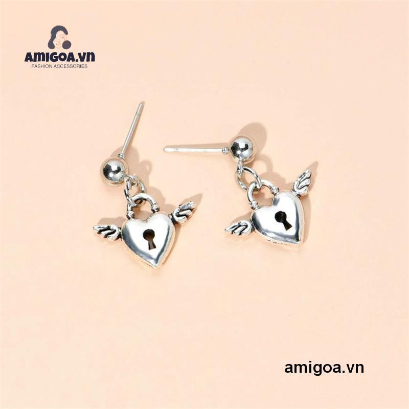 ✨✨1 Cặp Khuyên Tai Hình Chìa Khóa Trái Tim Xinh Xắn Cho Nữ