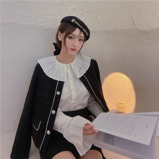[ ORDER 10-15 NGÀY+ ẢNH THẬT] set có bán rời vest dạ vải bố+ chân váy + sơ mi cổ bèo s74882