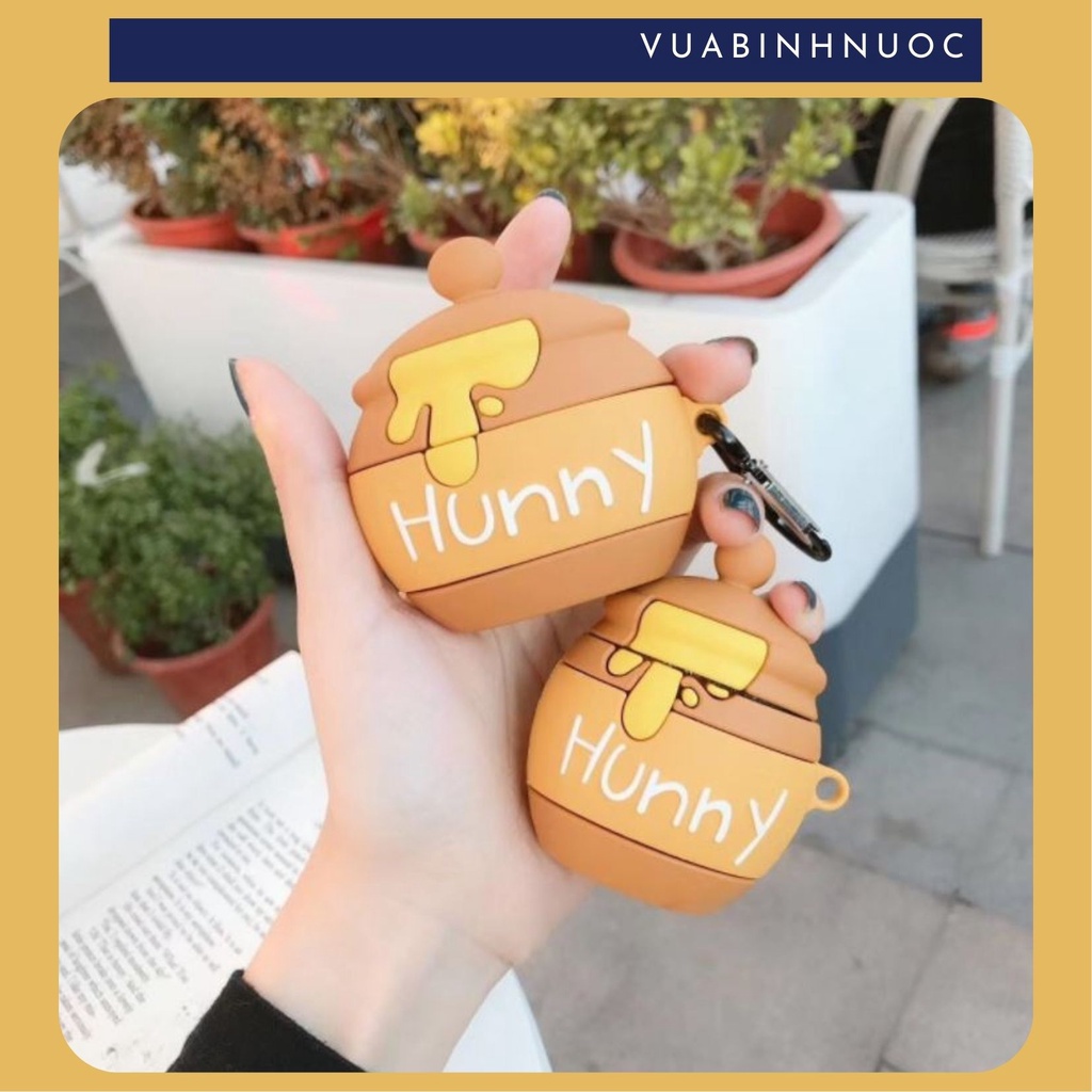 Ốp bảo vệ AirPod 1/2, Airpod Pro Hunny dễ thương, ốp airpod nhựa đúc cute - vuabinhnuoc