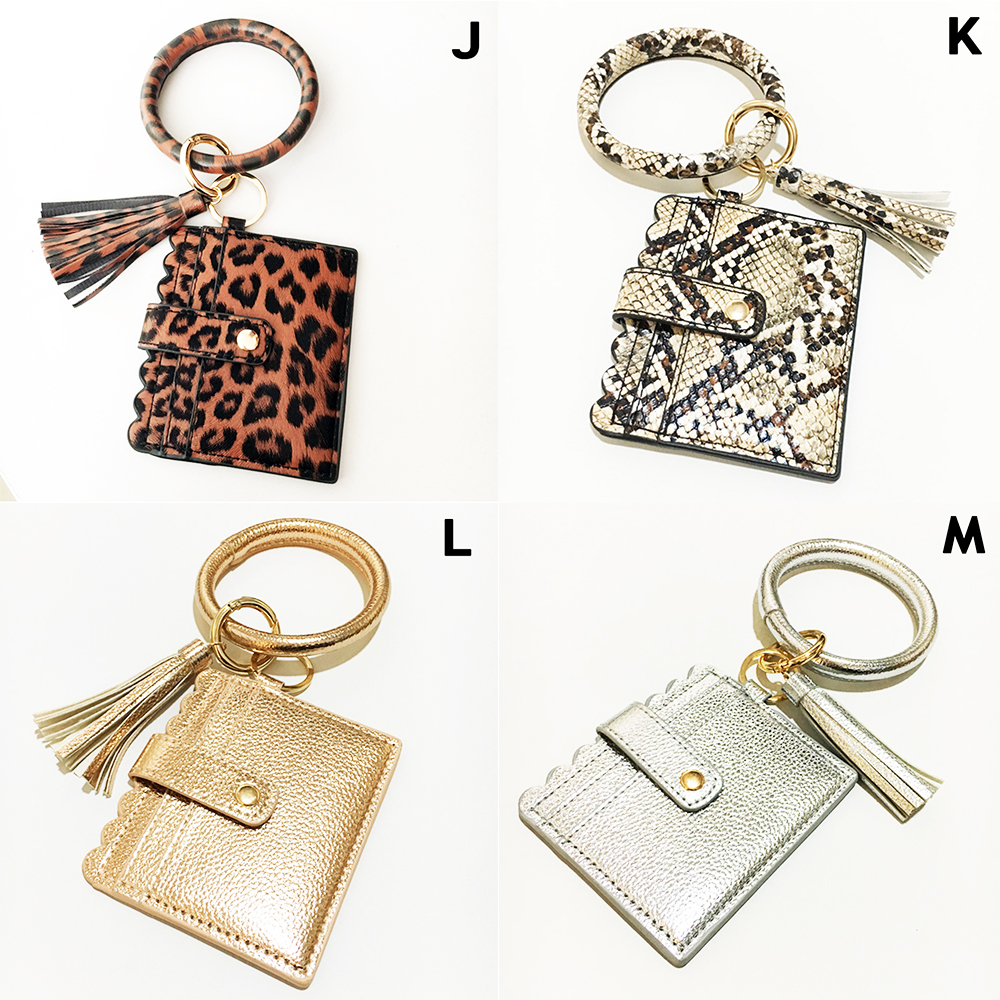 QQMALL Women Keychain Card Bag Mini Card Wallets Wristlet Bag Bracelet Snake Fashion Bangle Multifunctional Girls Coin Purses