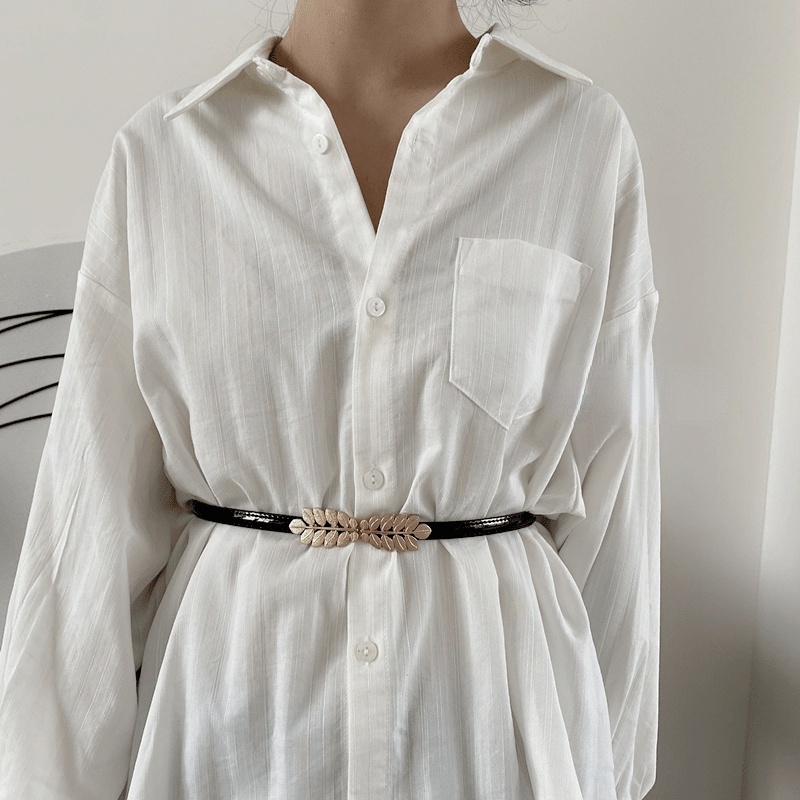 Thắt Lưng Mỏng Ôm Eo Họa Tiết Lá Thời Trang Hàn Quốc 19584