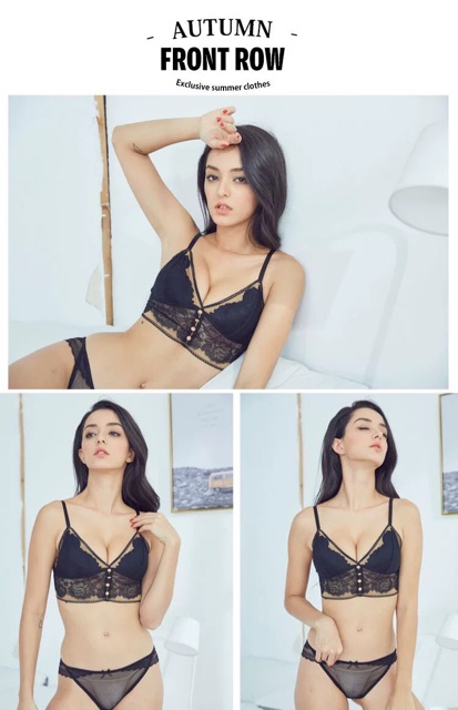 Áo Lót Bralette Ren Có Miếng đệm và khe nhét Mút B077
