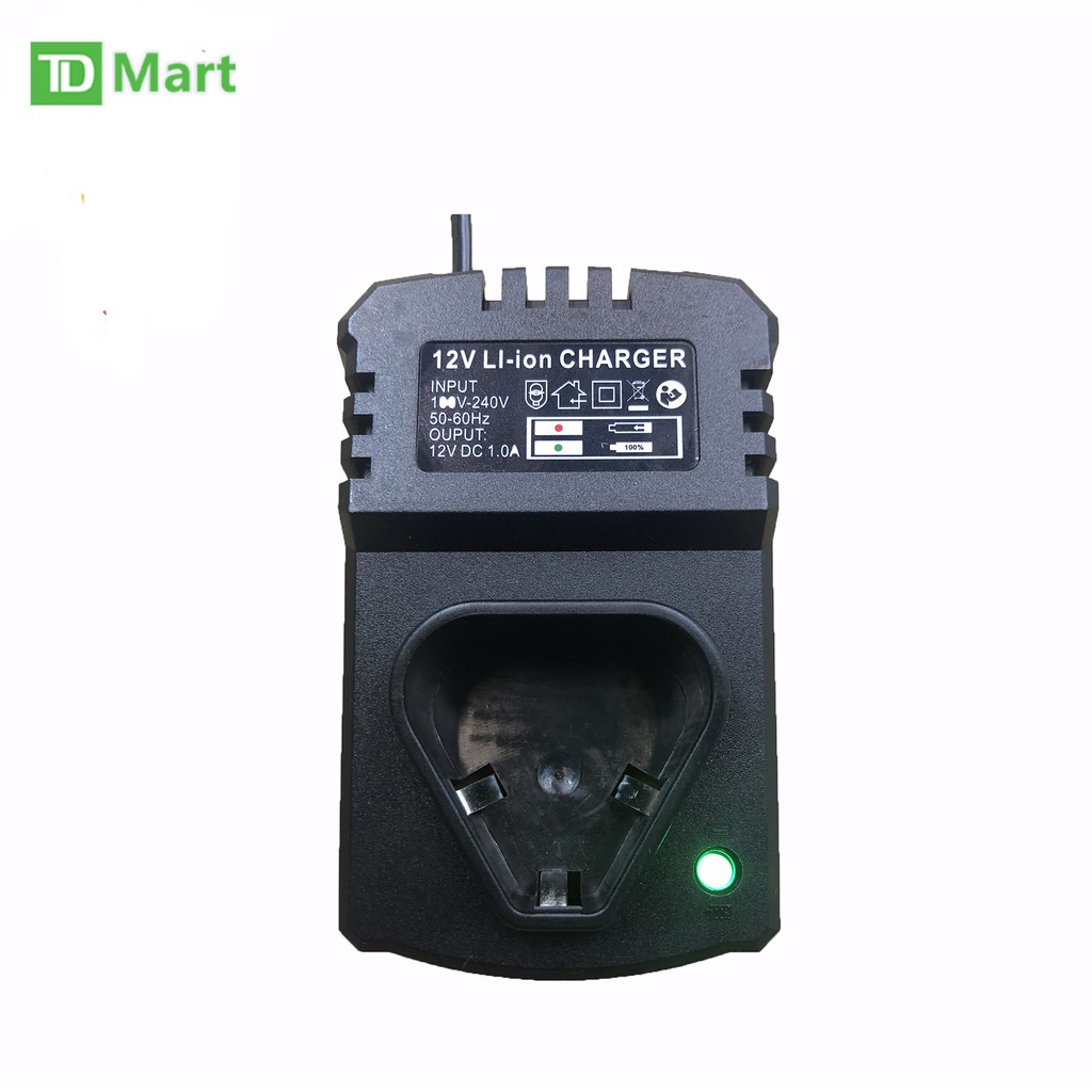 DOCK sạc pin Pin Li-ion 12V, đế sạc, củ sạc pin 12V Có đèn báo, tự ngắt khi đầy
