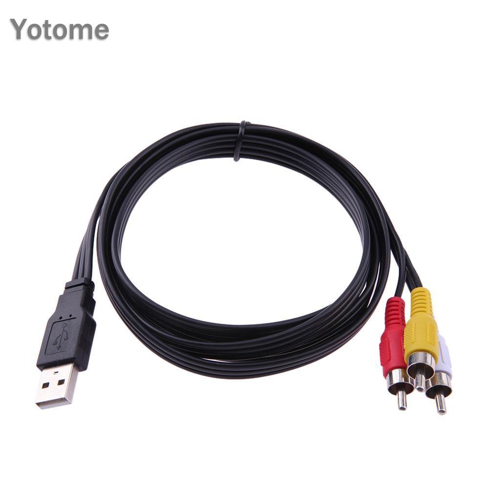 Dây Cáp Chuyển Đổi Âm Thanh 1.5m 5ft Usb Male A Sang 3 Rca Av A / V Tv