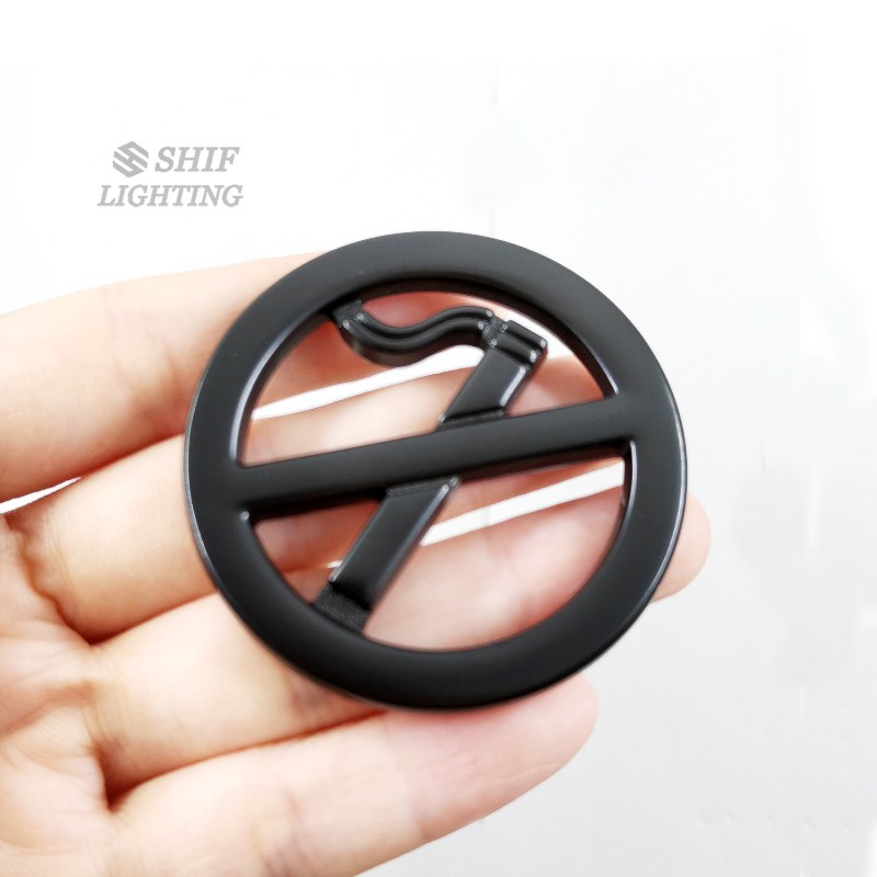 1 Miếng Dán Kim Loại Hình Logo No Smoking Trang Trí Xe Hơi