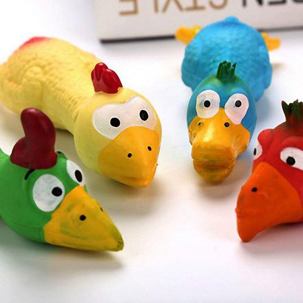 Đồ Chơi Nhai Gặm Hình Gà Con Bằng Cao Su Dễ Thương Cho Thú Cưng