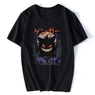 Áo thun tay ngắn in hình Pokemon Gengar kaiju phong cách thời trang cho nam