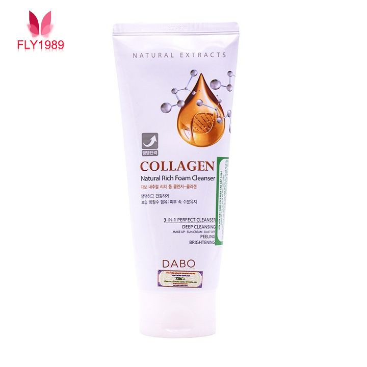 Sữa Rửa Mặt Collagen Trắng Da Chống Lão Hóa Dabo Hàn Quốc 180 ml