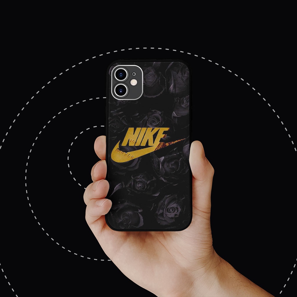 Ốp điện thoại nike ốp lưng nike hình hoa hồng đen dành cho Iphone 5 đến 12 Promax SUPPOD00094