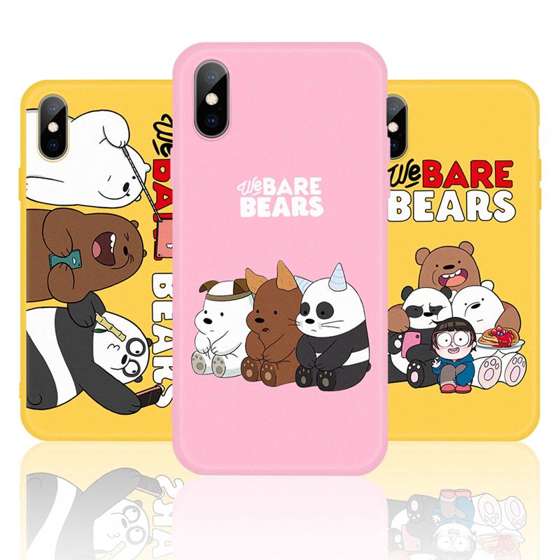 Ốp điện thoại hình gấu dùng cho iPhone 6 6S 7 8 Plus X XS Max XR