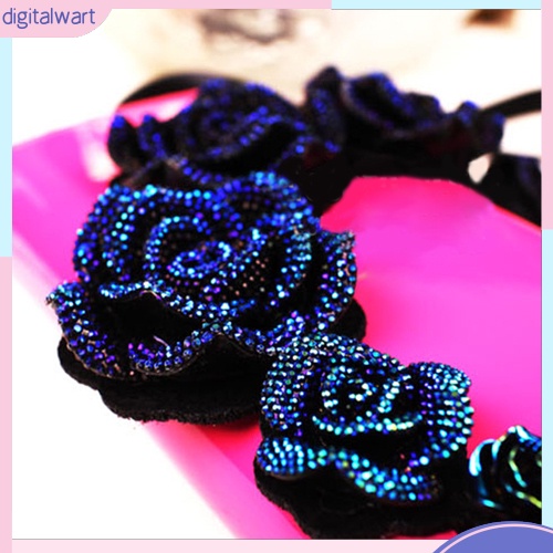 Vòng Cổ Choker Ren Hoa Hồng Phong Cách Cổ Điển Thanh Lịch Dành Cho Nữ