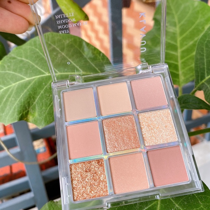 Bảng Phấn Mắt KLAVUU 9 Màu Easy Mood Maker Eye Palette 7.8g Không Thấm Nước Siêu Đẹp