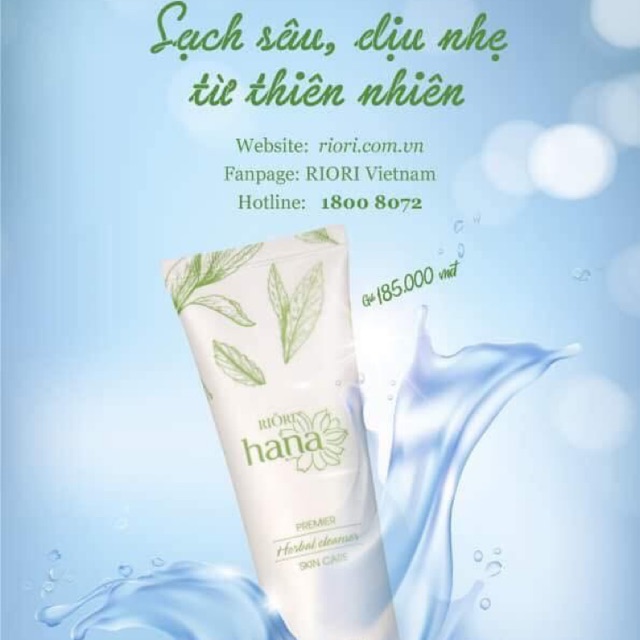 Sữa Rửa Mặt Thảo Dược Riori Herbal Cleanser