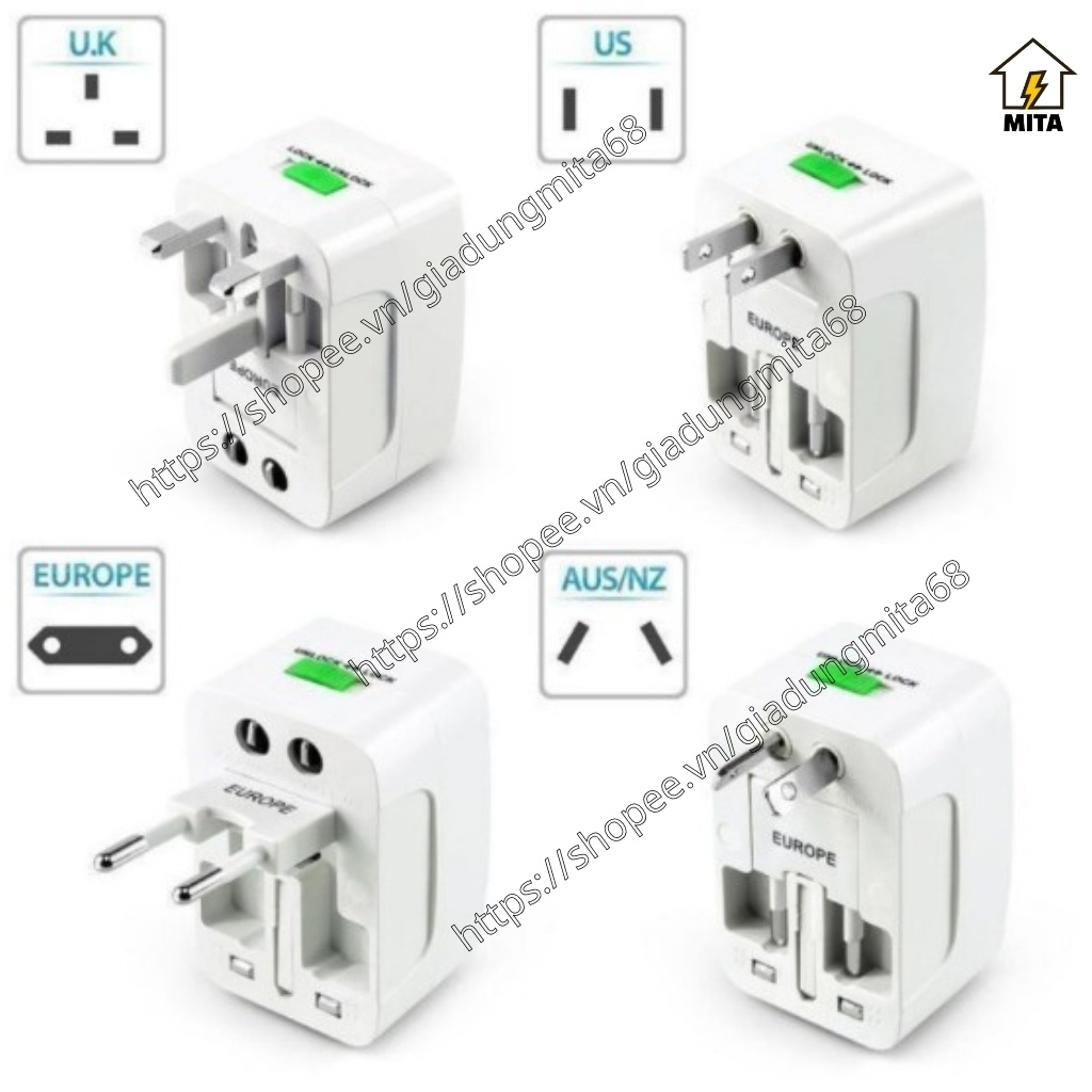 Ổ Cắm Điện Đa Năng Du Lịch Universal Travel Adapter - Ổ Điện Du Lịch - Ổ Chuyển Đổi Đa Năng  - MITA