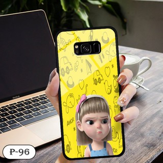 Ốp lưng kính 3D Samsung S8- hình cute