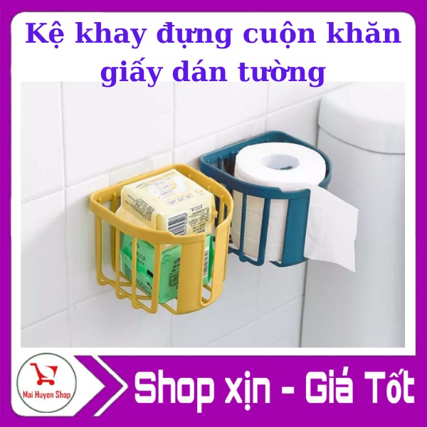 Kệ khay đựng cuộn khăn giấy dán tường