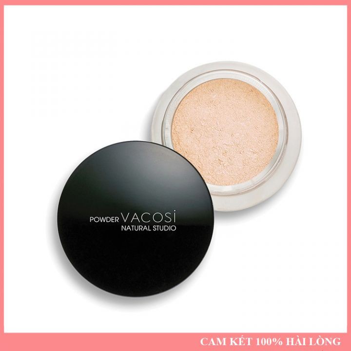 Phấn Trang Điểm  - Phấn Phủ Dạng Bột VACOSI Natural Studio - 25 Natural Beige Giúp Làn Da Mịn Màng