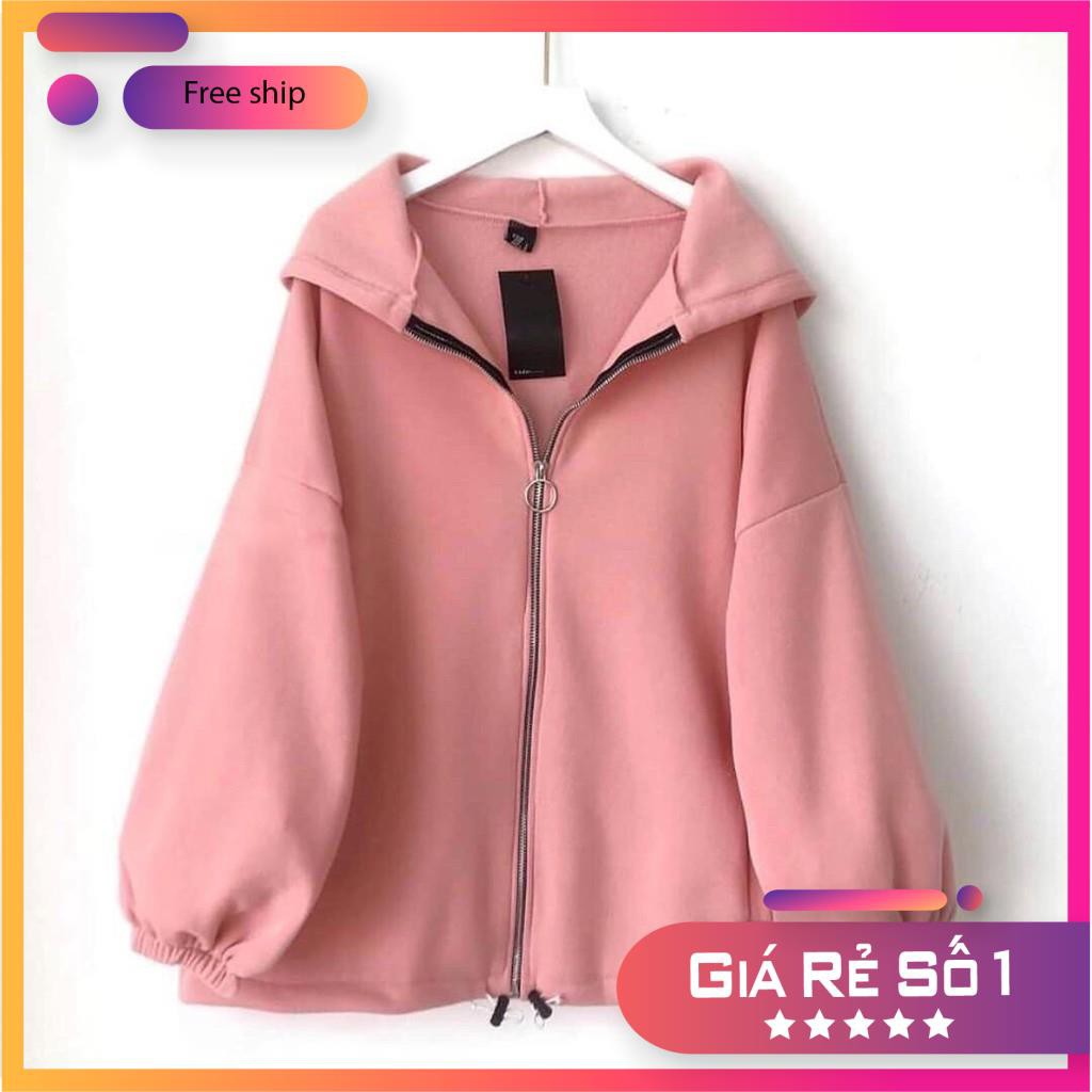 [ÁO KHOÁC NỮ,NAM] [Ảnh Thật]Áo khoác trơn cánh dơi có khoen, dây rút Freesize Dưới 65KG AK49 | BigBuy360 - bigbuy360.vn