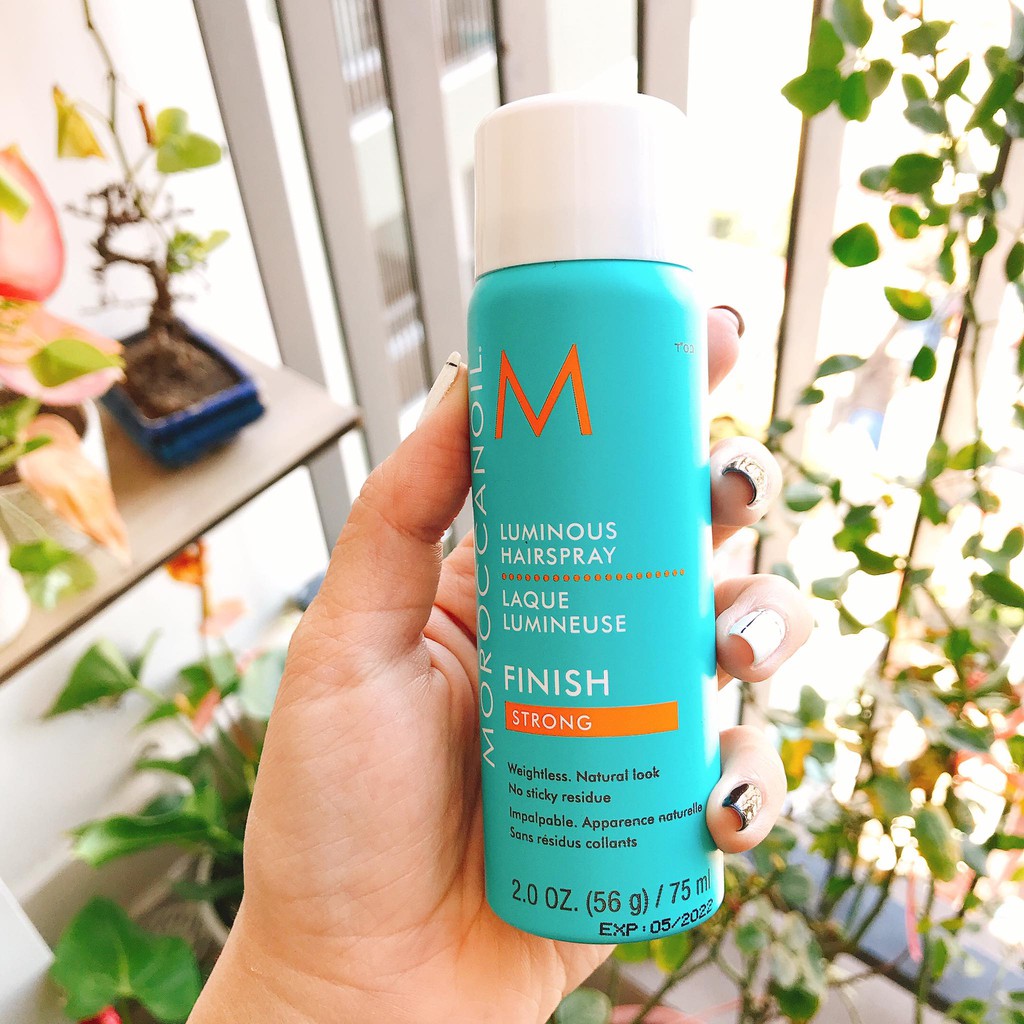 Gôm xịt giữ nếp linh hoạt MOROCCANOIL 75ml - LUMINOUS HAIRSPRAY