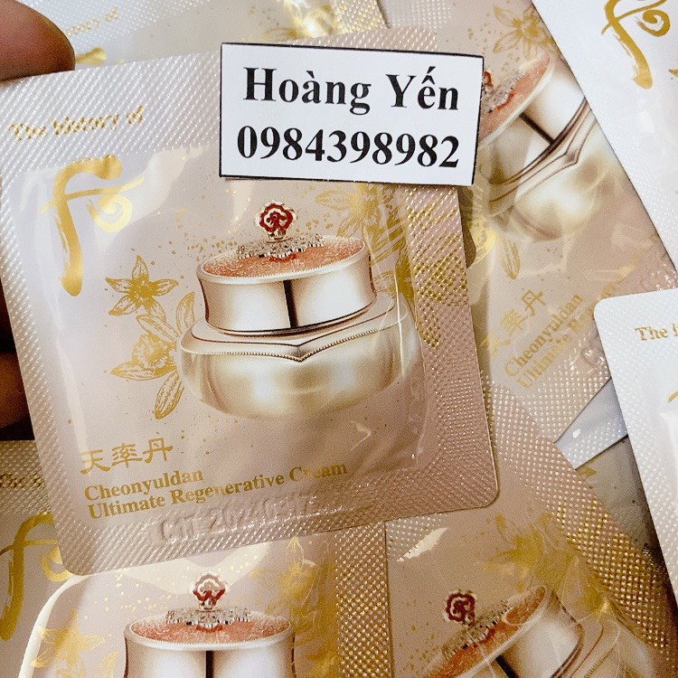 [05 gói] Kem dưỡng Whoo Cheonyuldan Ultimate tái sinh phục hồi da