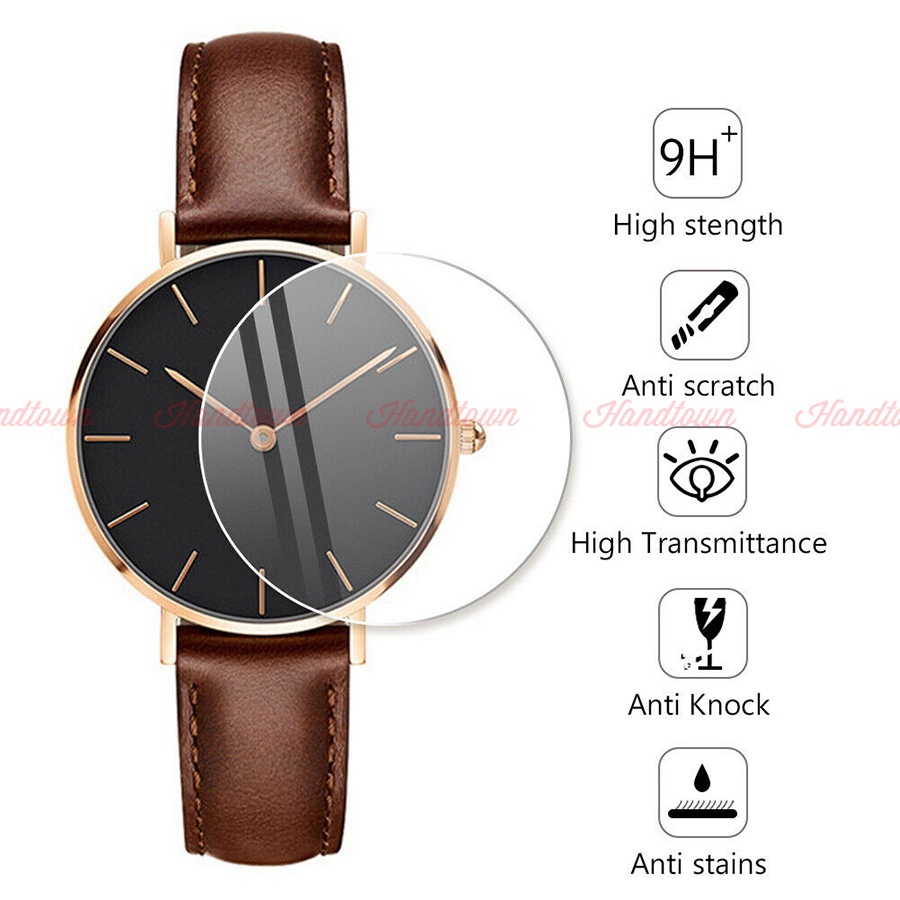 Kính cường lực 3D bảo vệ cho đồng hồ Daniel Wellington DW chống trầy xước đường kính 28mm đến 42mm