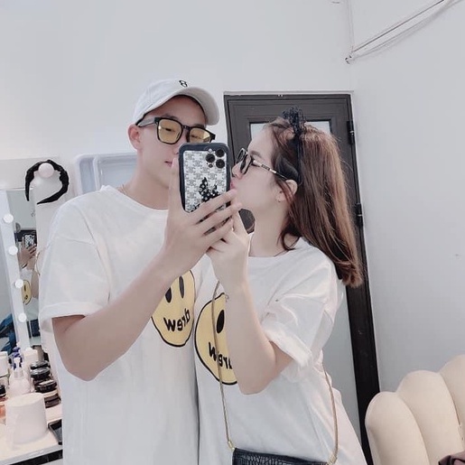 Áo phông tay lỡ unisex form rộng Mặt cười vàng Drew_Áo thun tay cộc nam nữ basic, hottrend