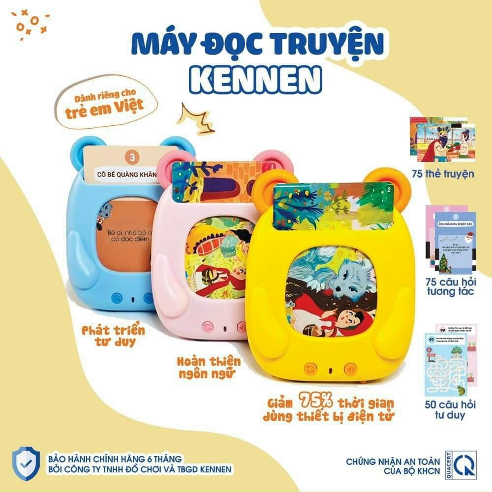 Máy đọc truyện cổ tích cho bé Kennen- Máy đọc thẻ truyện tranh tư duy bảo hành 6 tháng