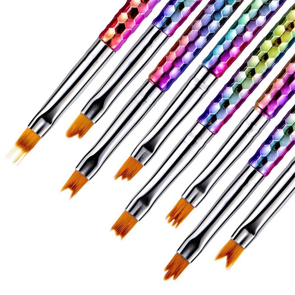 Cọ Vẽ Móng Nghệ Thuật Bằng Acrylic Tay Cầm Bằng Gỗ Họa Tiết Hoa Xinh Xắn