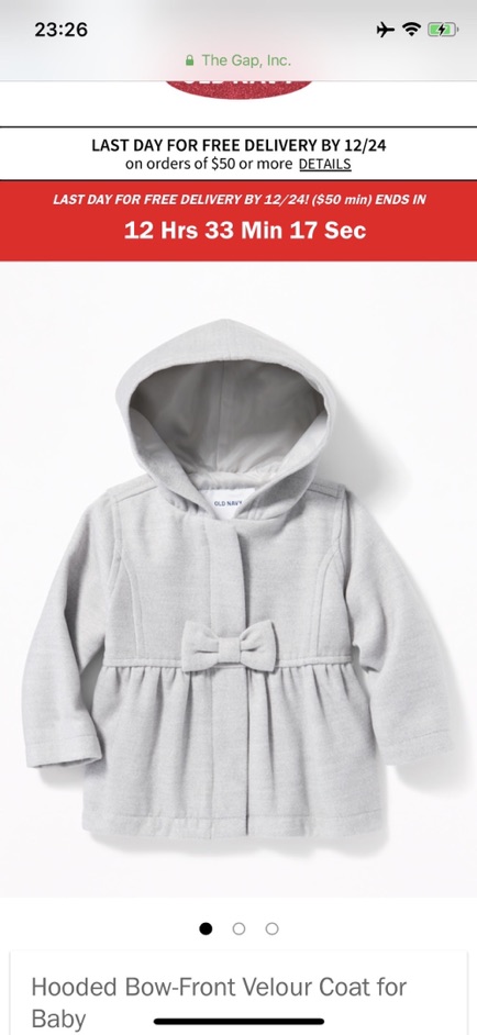 Áo dạ ép Old Navy size 0/3m-18/24m