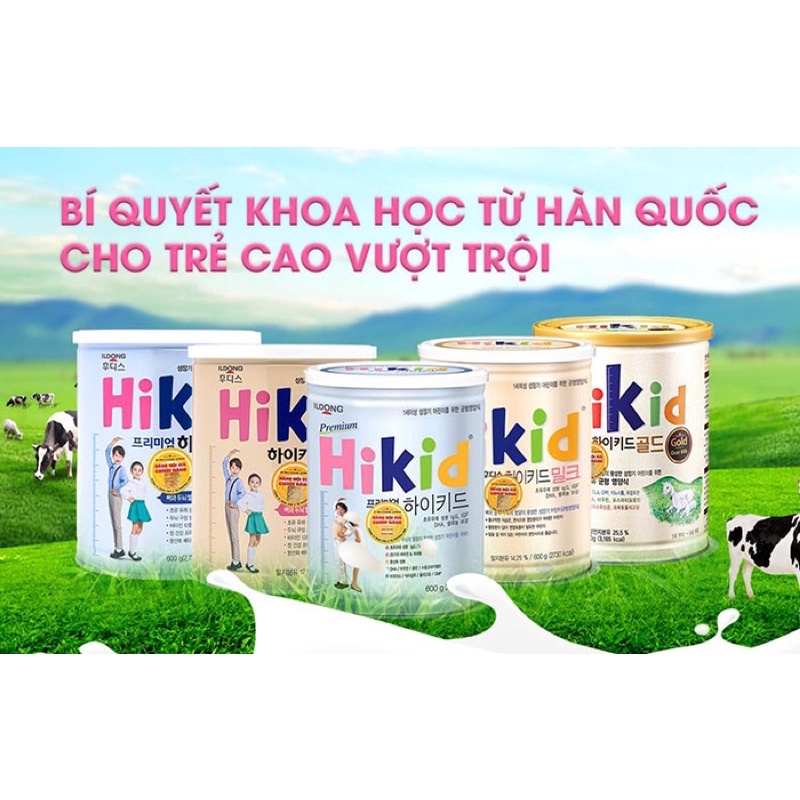 Sữa Bột Hikid cho bé từ 1 tuổi hộp 600g Date 10/2023