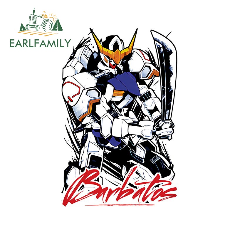 Earlfamily Đề Can 13cm Chống Thấm Nước Họa Tiết anime Dán Trang Trí Tủ Lạnh / Xe Hơi gundam rx