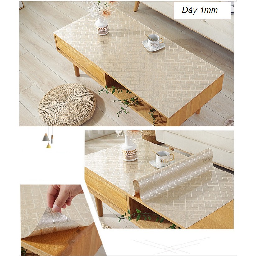 Tấm trải bàn hoa văn pvc -  khăn trải bàn pvc
